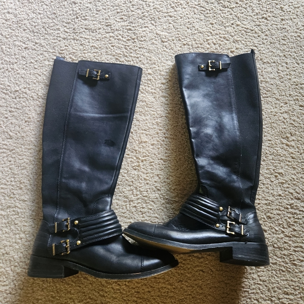 Leather riding boots
